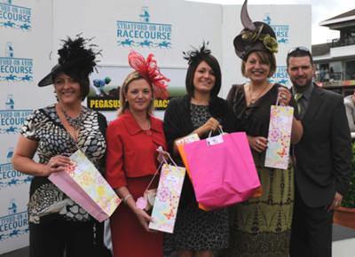 Ladies enjoy the fun of dressing up